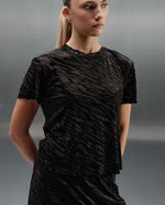 Camiseta tejida manga sisa - Negro