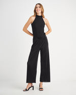 Camiseta de cuello alto para mujer - Negro
