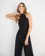 Camiseta de cuello alto para mujer - Negro