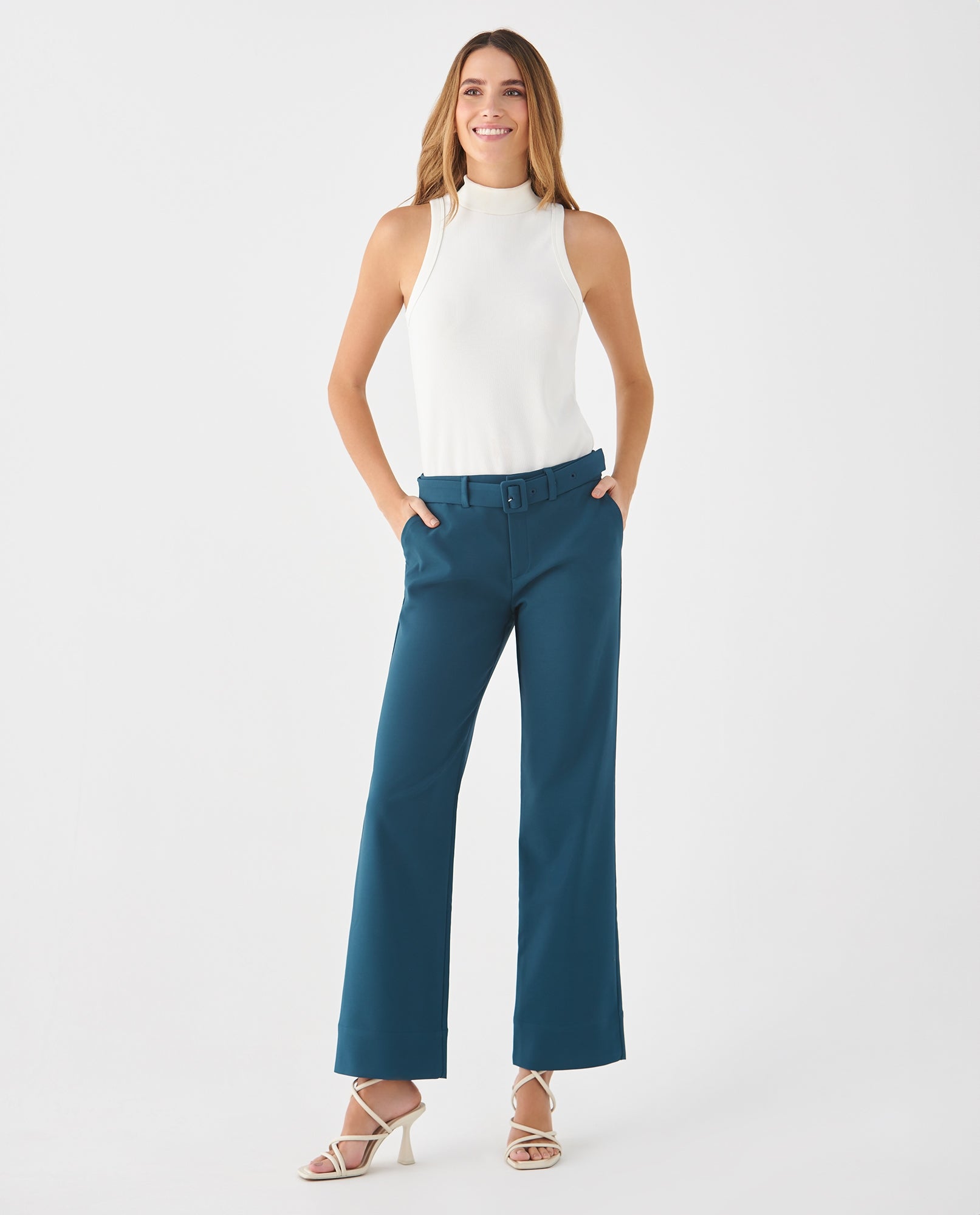 Camiseta en rib elástico para mujer - Crudo 34_409F012_CRU110602_6