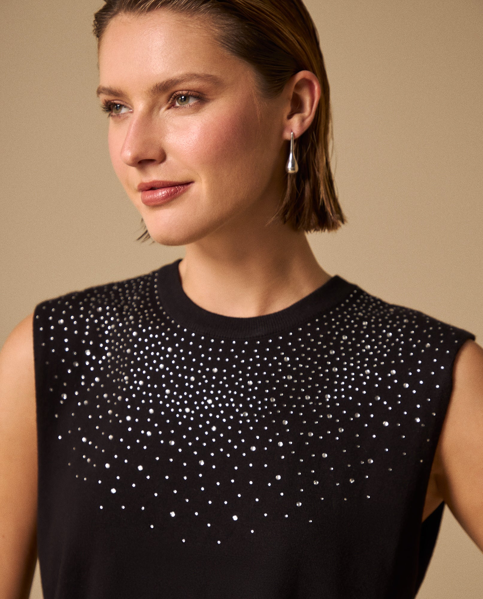 Camiseta con Detalles Brillantes - Negro 34_409G210_NEG190303_3