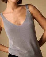 Camiseta Tejida con Lurex - Gris