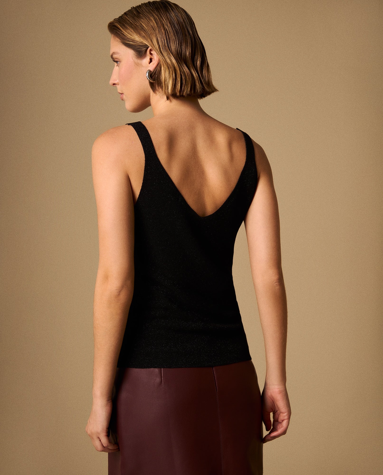 Camiseta Tejida con Lurex - Negro 34_409G225_NEG194004_4