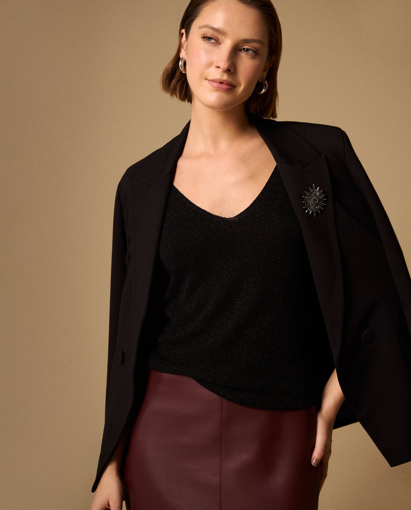 Camiseta Tejida con Lurex - Negro 34_409G225_NEG194004_5