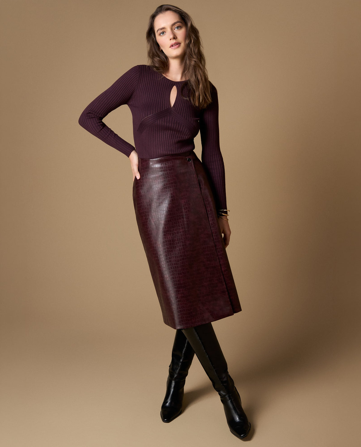 Camiseta manga larga slim - Morado 34_409H201_MOR191619_0