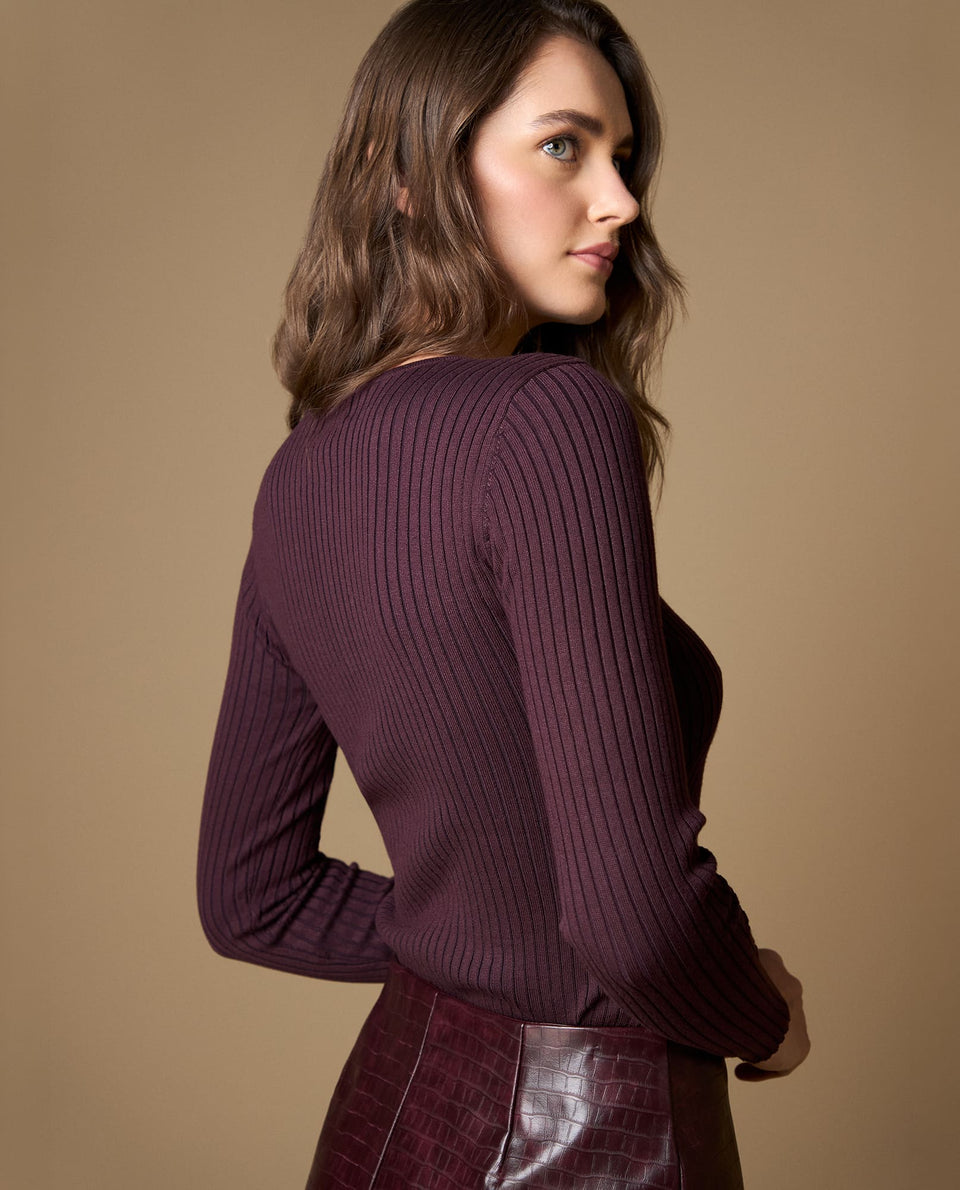 Camiseta manga larga slim - Morado 34_409H201_MOR191619_5