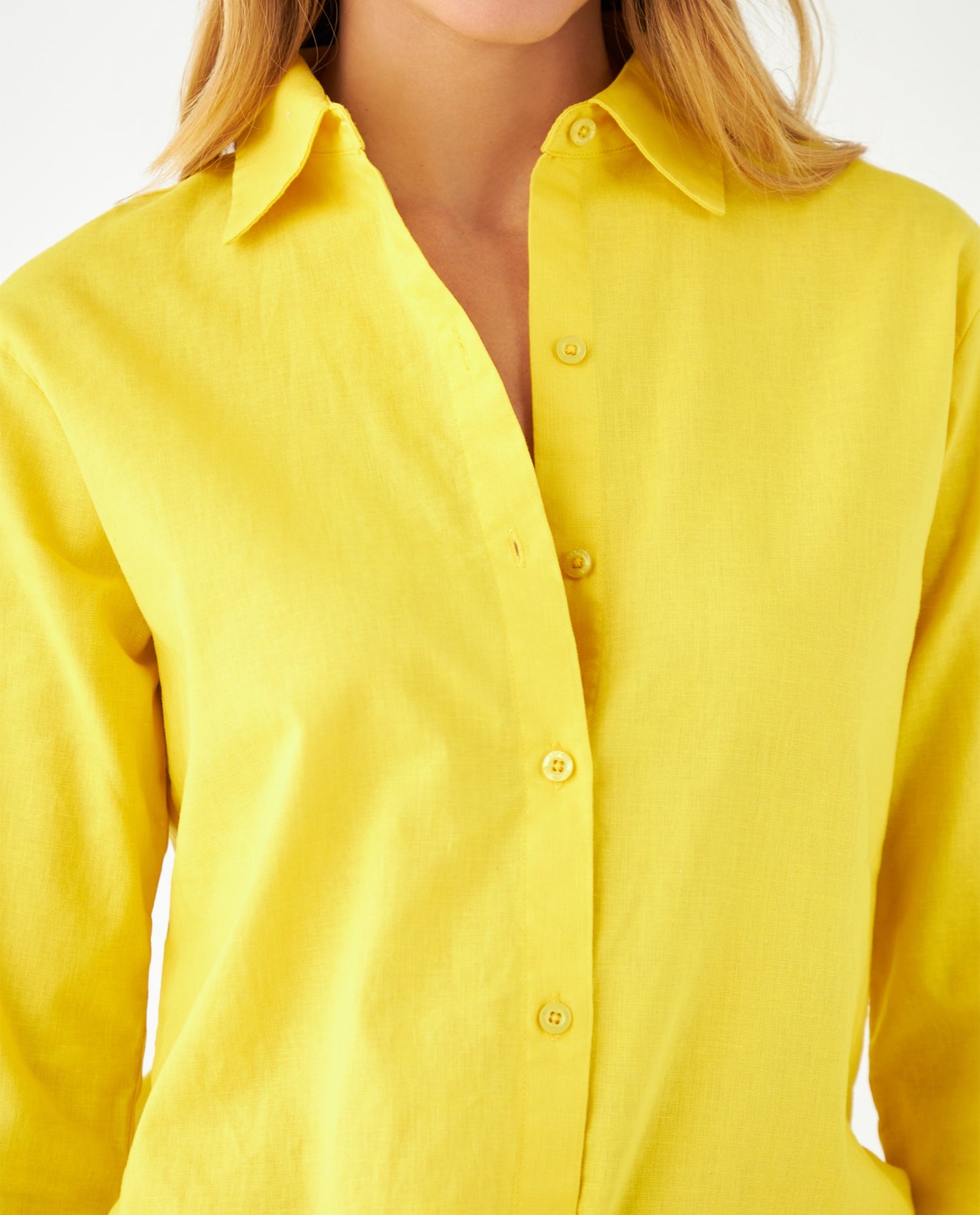 Camisa manga larga para mujer - Amarillo