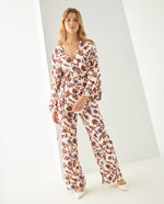 Camisa con escote en V para mujer - Café