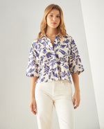 Camisa estampada para mujer - Azul