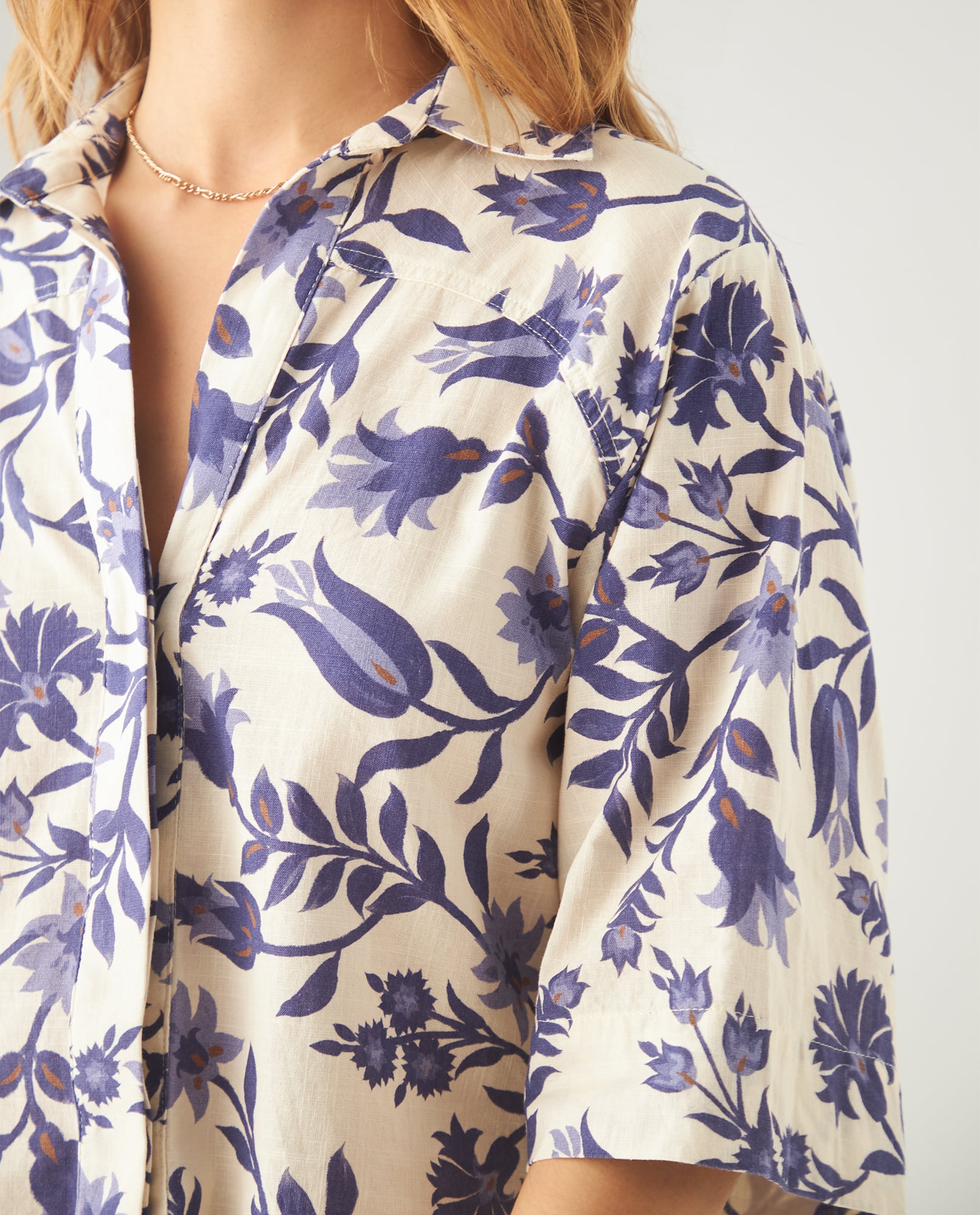 Camisa estampada para mujer - Azul 34_411F032_AZU193935_3