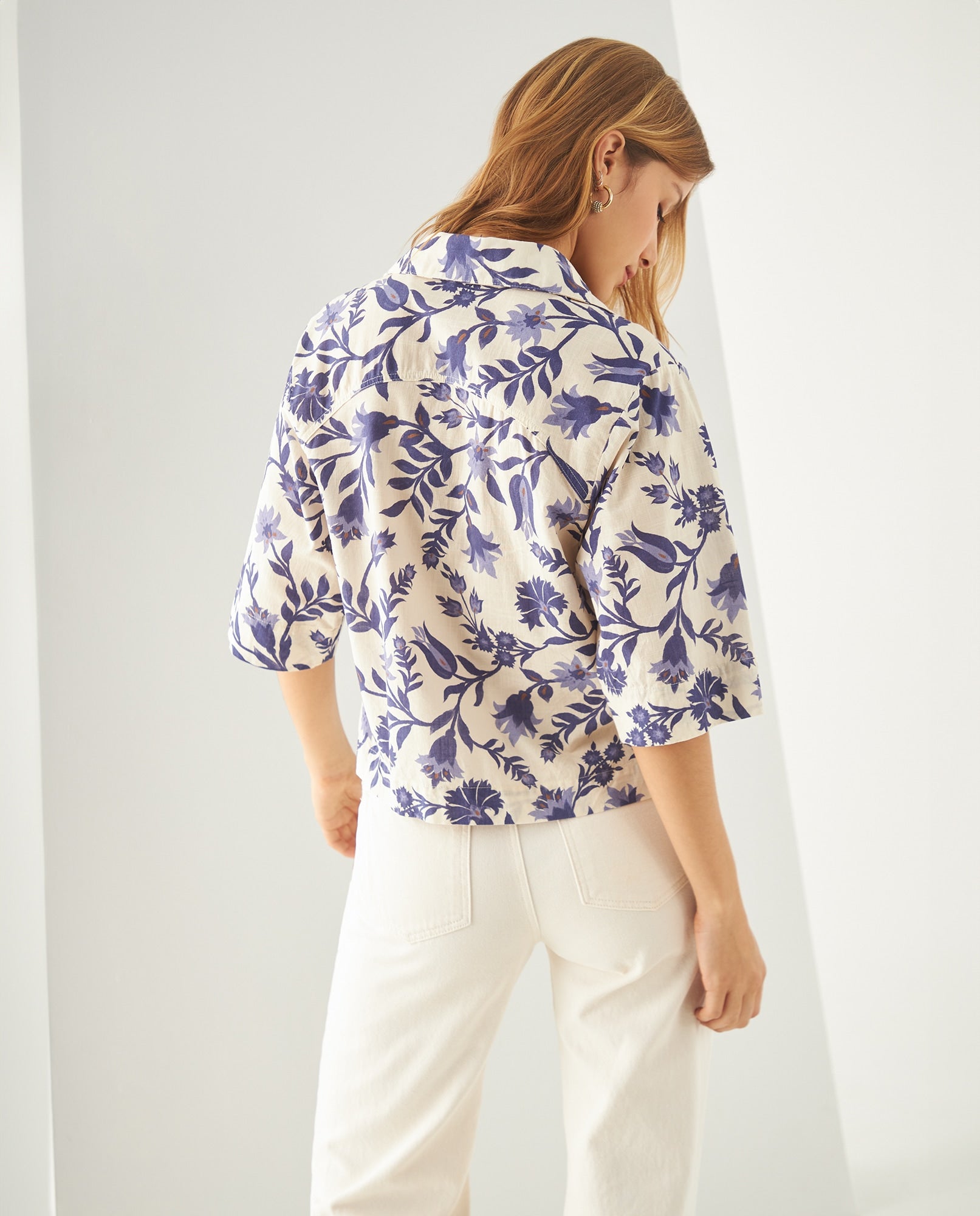 Camisa estampada para mujer - Azul 34_411F032_AZU193935_4