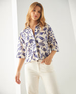 Camisa estampada para mujer - Azul