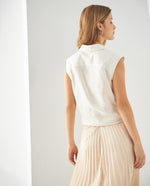 Camisa anudable en ruedo para mujer - Crudo