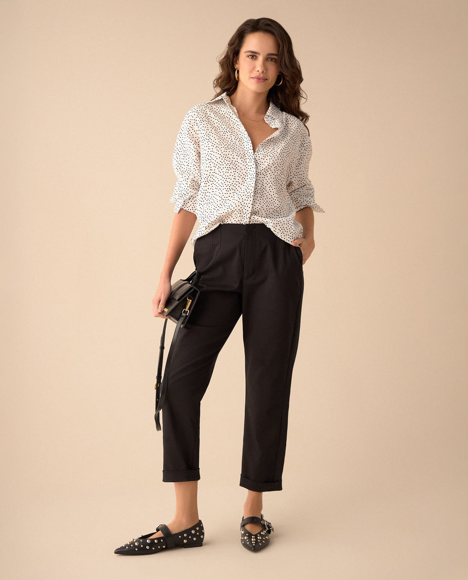 Camisa con diseño de puntos para mujer - Crudo 34_411G003_CRU110602_5