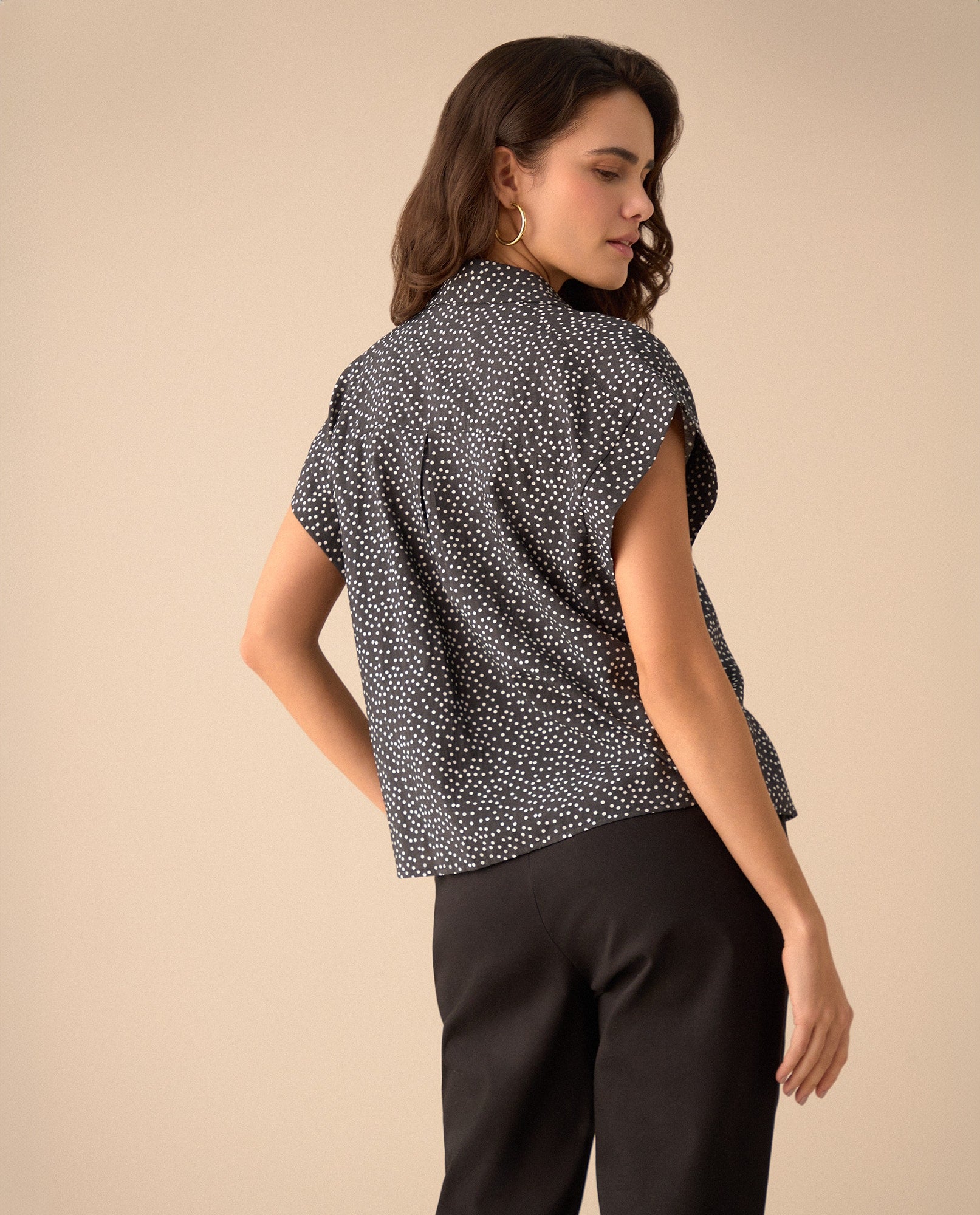 Camisa manga sisa para mujer - Negro 34_411G016_NEG190303_4