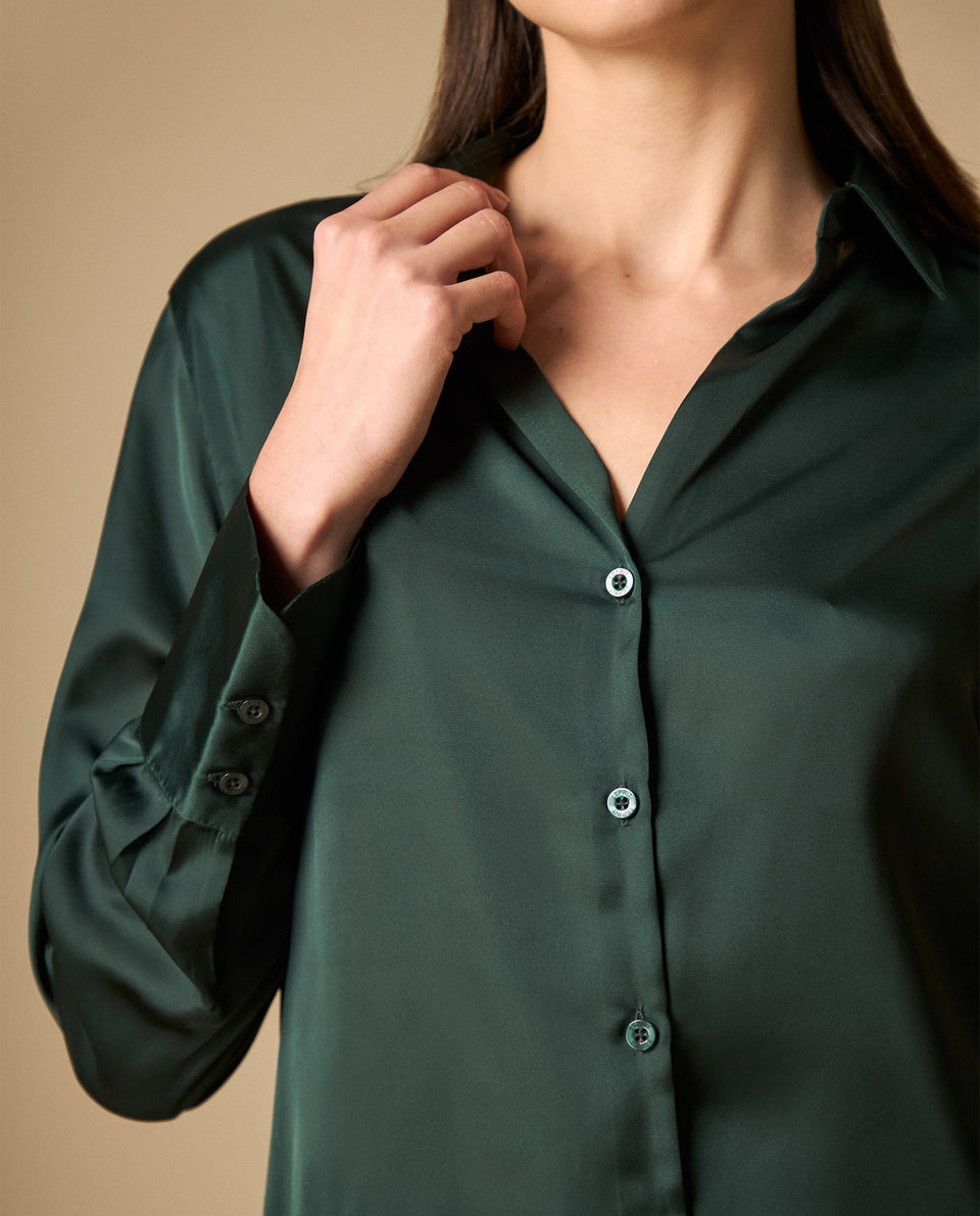 Camisa manga larga regular poliéster - Verde 34_411H003_VER195406_3