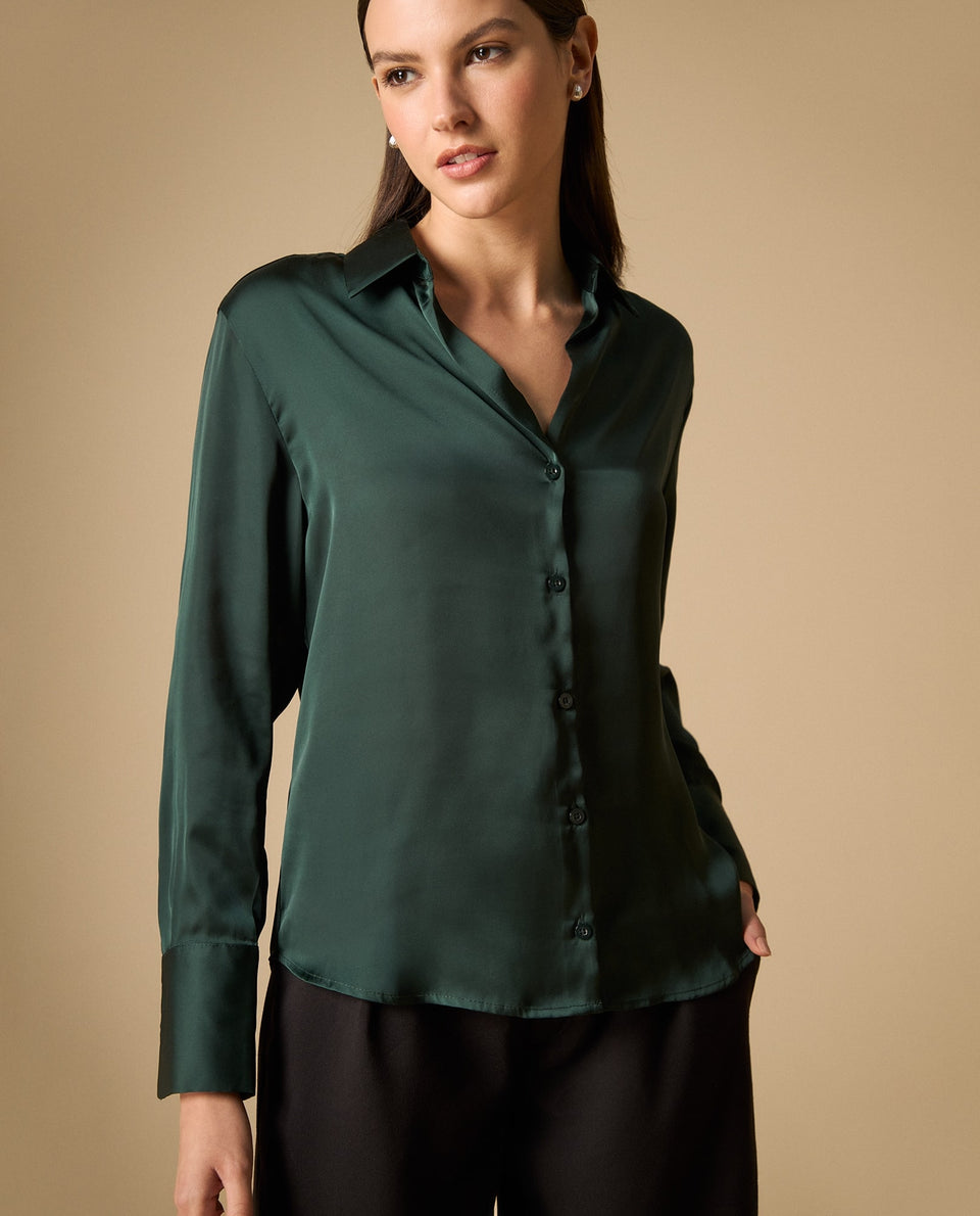 Camisa manga larga regular poliéster - Verde 34_411H003_VER195406_4