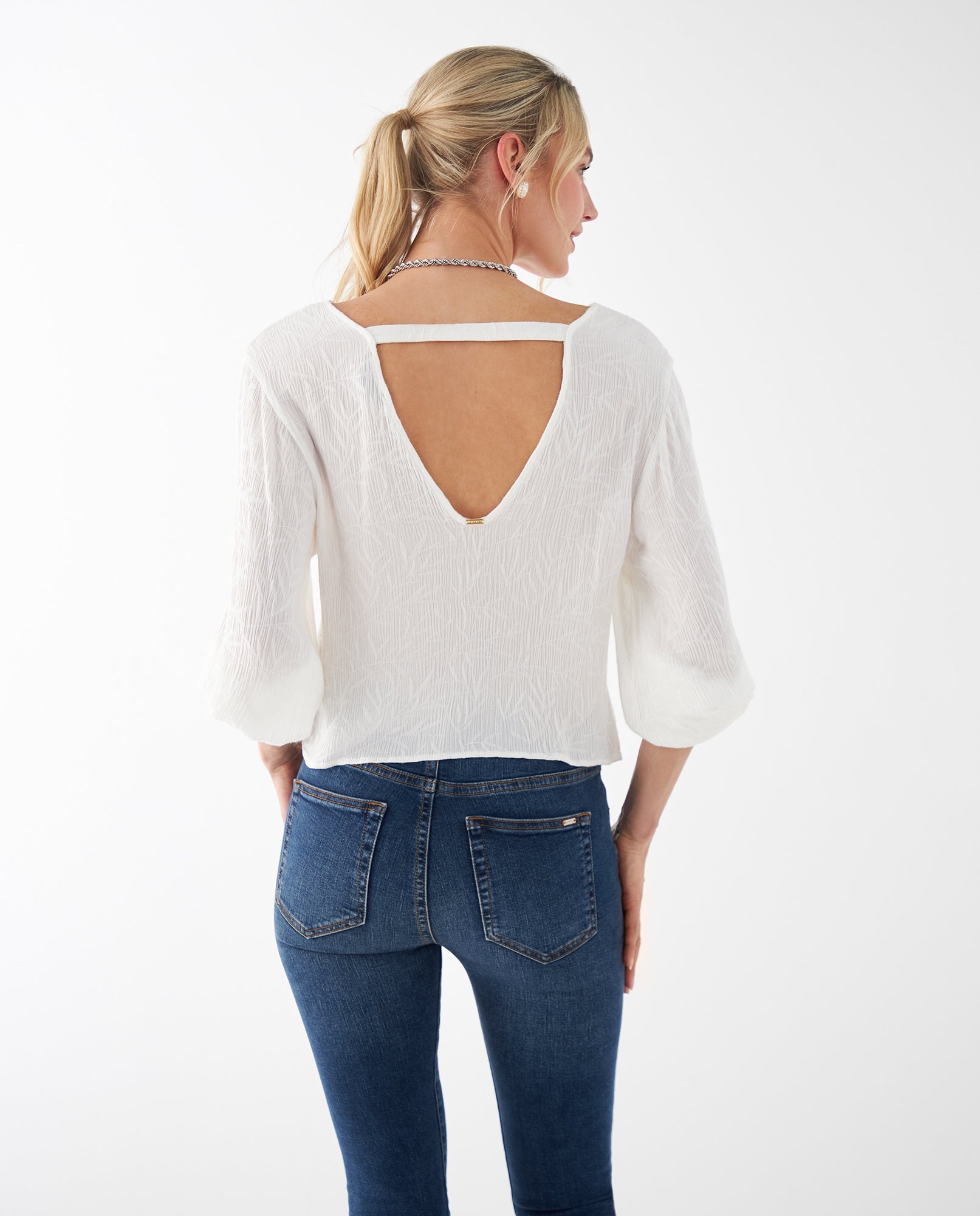 Camisa de manga larga amplia para mujer - Crudo 34_412F002_CRU110602_4