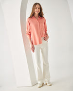 Camisa con apliques para mujer - Rosa