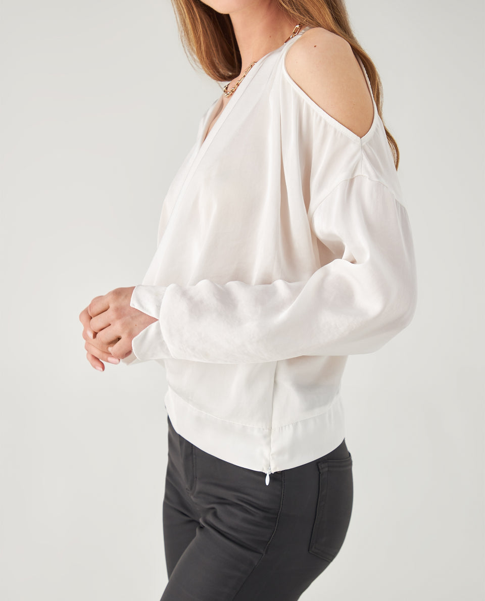 Camisa en tela tipo satín para mujer - Crudo 34_412F011_CRU110602_3