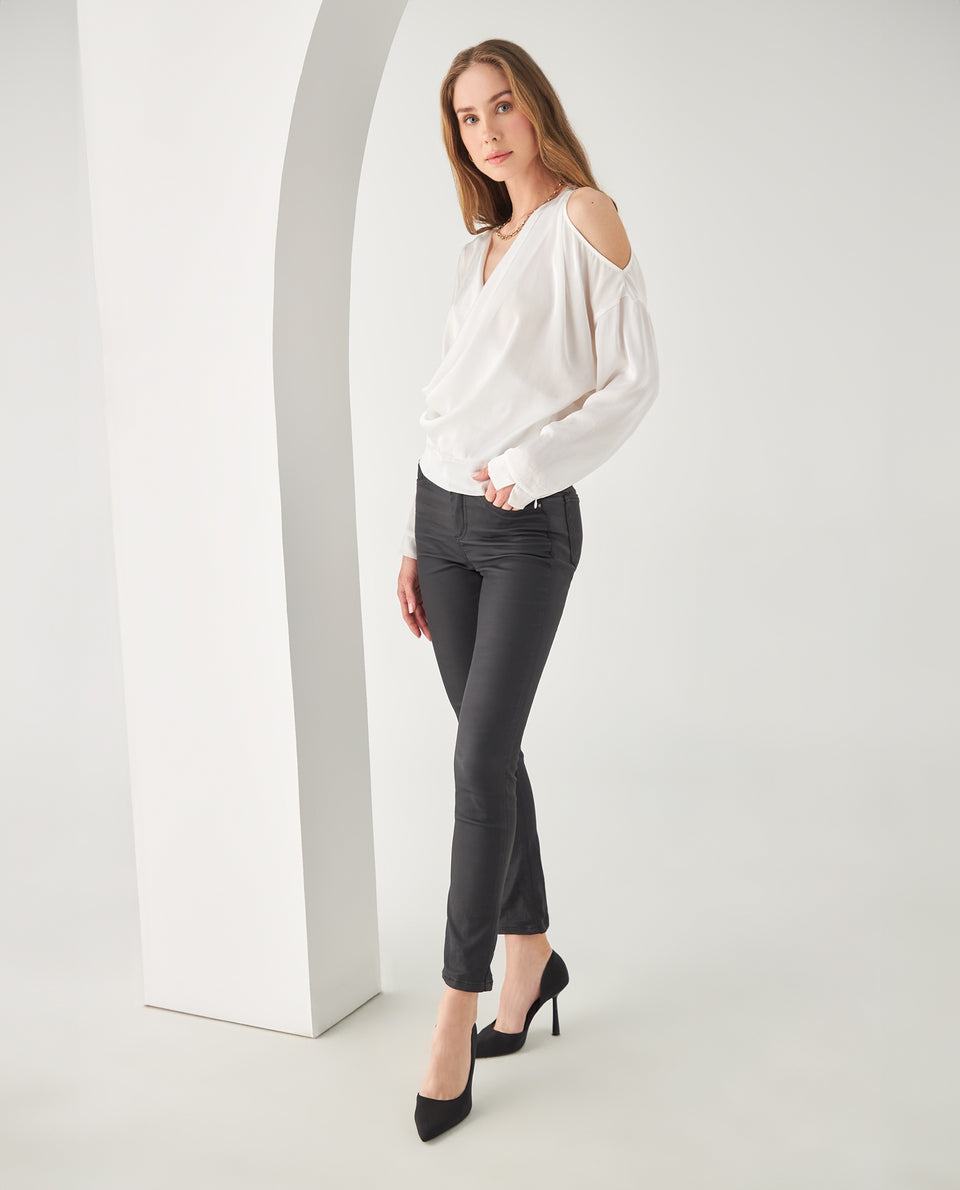 Camisa en tela tipo satín para mujer - Crudo 34_412F011_CRU110602_6