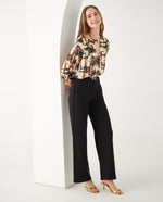 Camisa con manga larga amplia para mujer - Amarillo