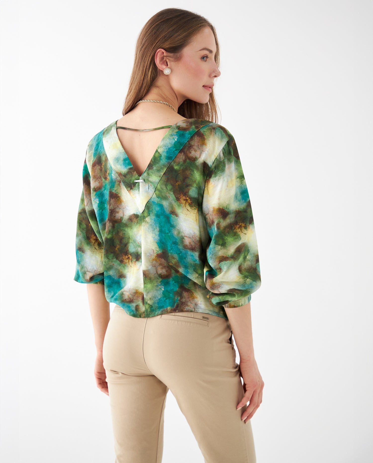 Camisa estampada para mujer - Verde