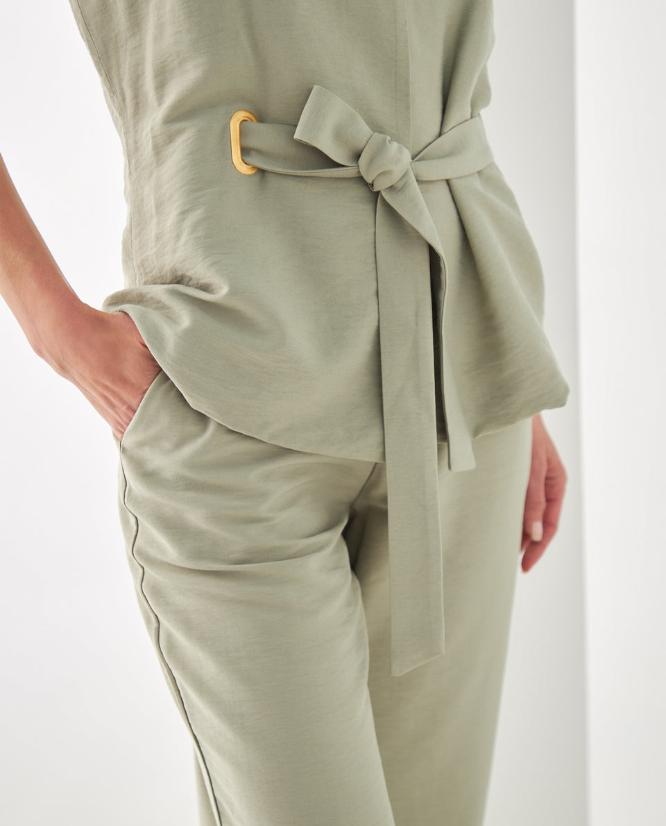Camisa tipo chaleco para mujer - Verde