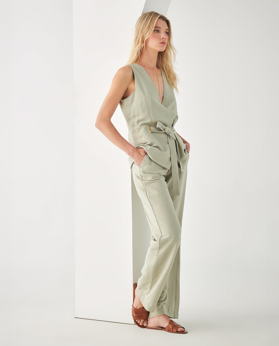 Camisa tipo chaleco para mujer - Verde