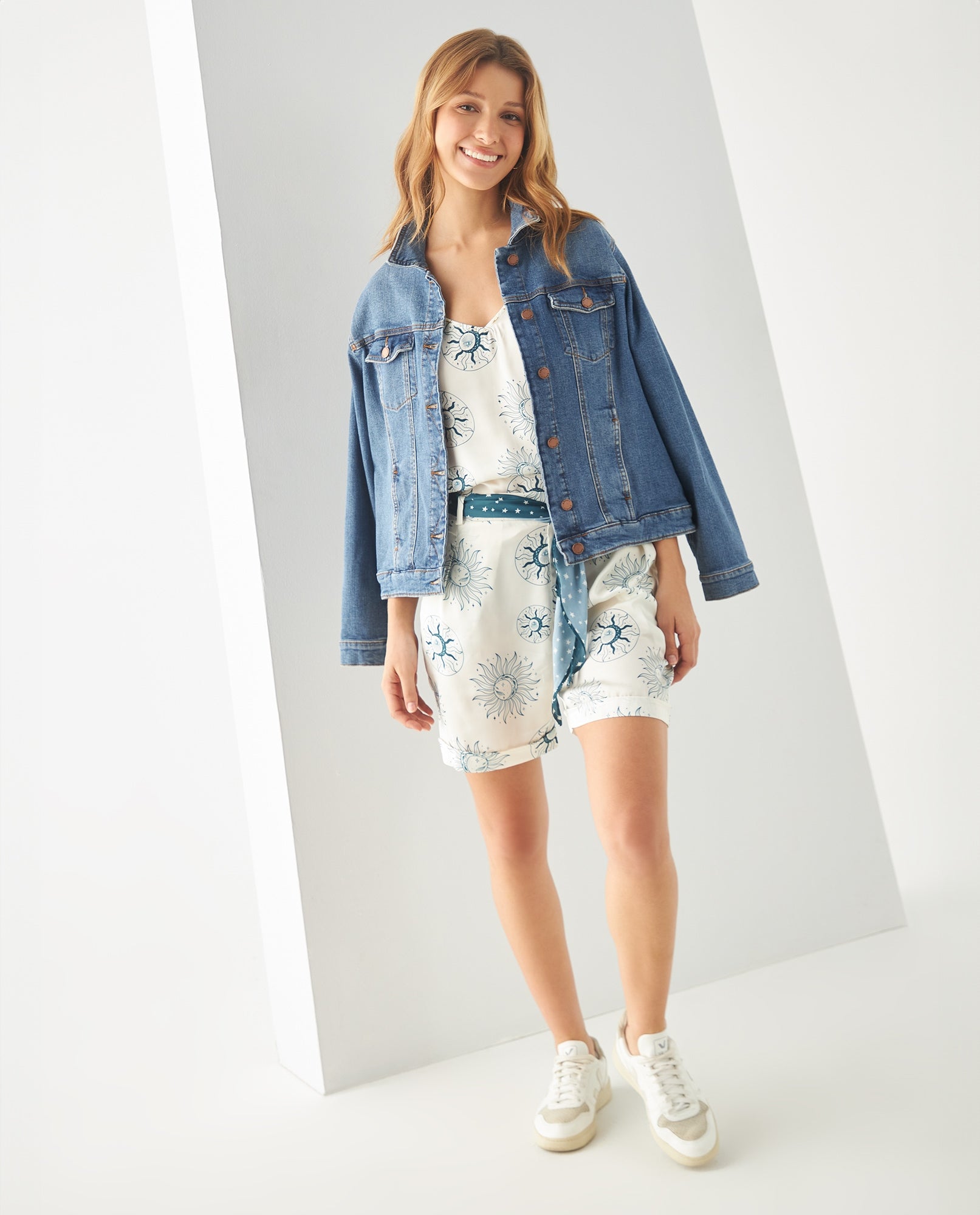 Camisa con escote en V para mujer - Crudo 34_412F093_CRU110602_6