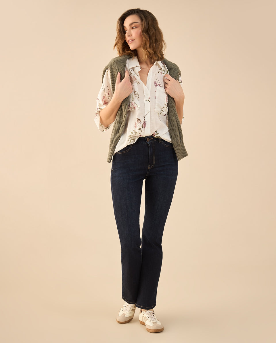 Camisa manga corta estampada para mujer - Blanco 34_412G003_BLA110601_7