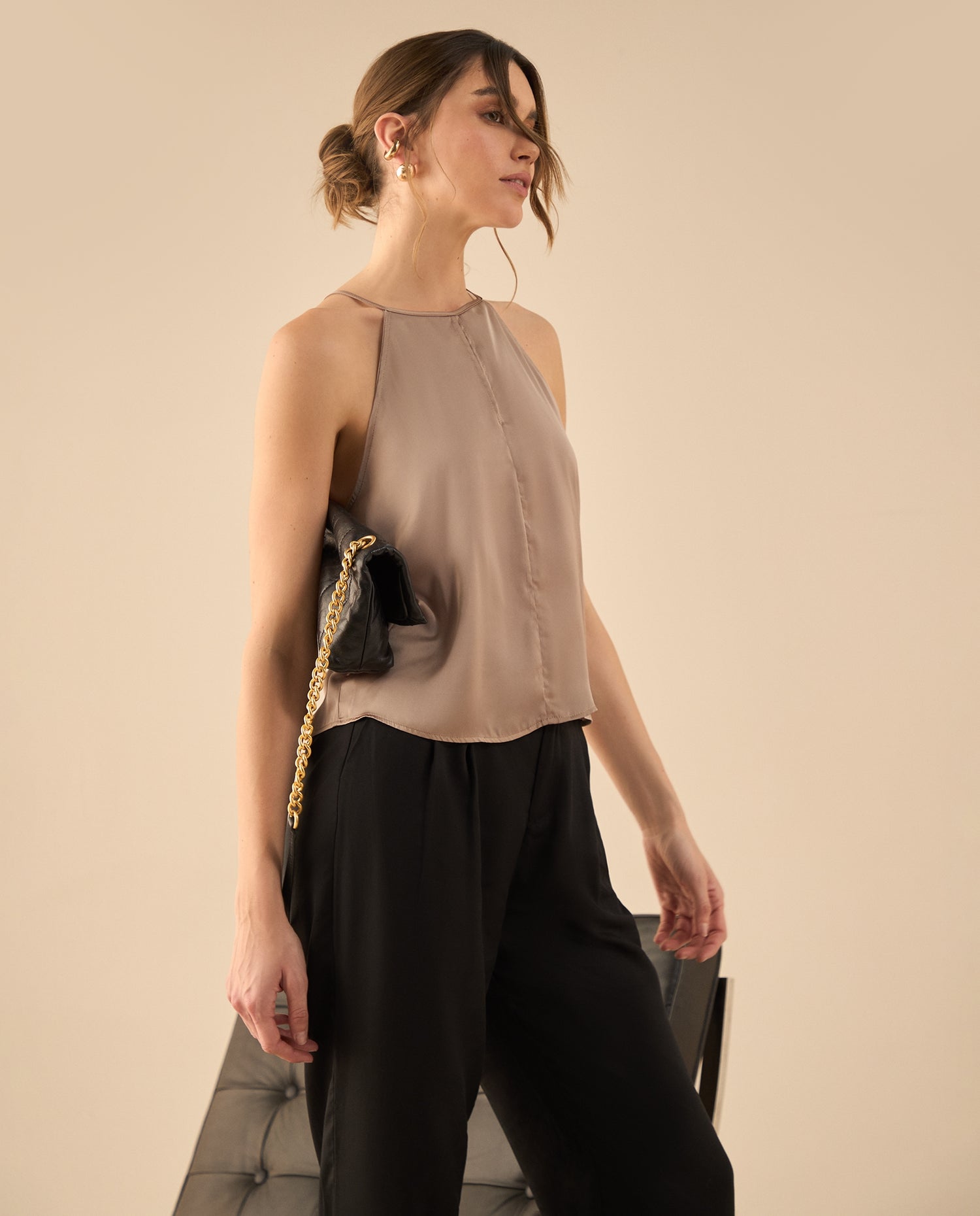Camisa de tiras para mujer - Beige