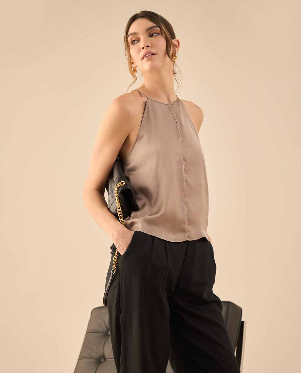 Camisa de tiras para mujer - Beige 34_412G007_BEI161108_6