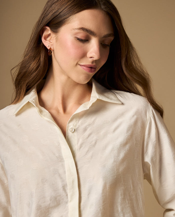 Camisa camisera manga larga con textura sutil - Crudo 34_412H007_CRU110602_3