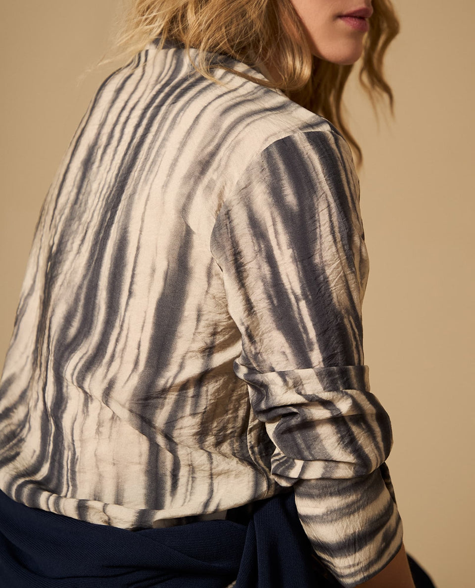 Camisa camisera manga larga con rayas difuminadas - Azul 34_412H029_AZU193923_4