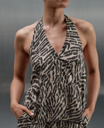 Camisa Cuello Halter M/S - Crudo
