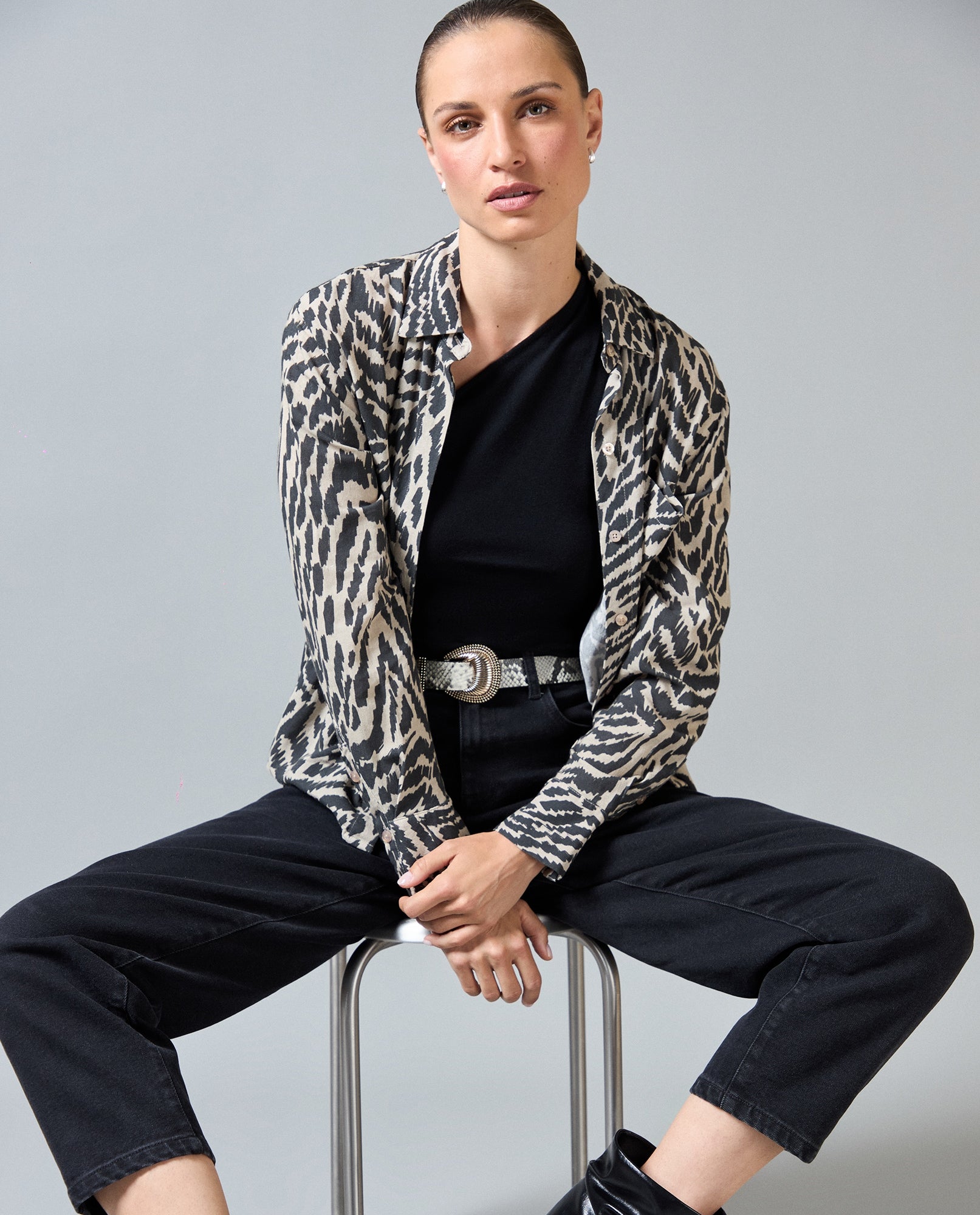 Camisa ML Animal Print - Crudo 34_413H001_CRU134403_5