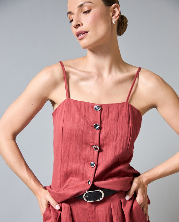 Camisa tiras cuello bandeja - Rojo 34_413H002_ROJ191532_0