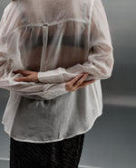 Camisa Manga Larga Cuello Camisero - Blanco