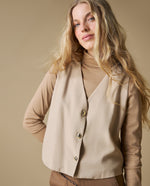 Camisa manga sisa cuello V - Bronce 34_413H020_BRO161213_0