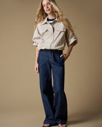 Camisa manga 3/4 con bolsillos - Crudo 34_413H030_CRU141106_0