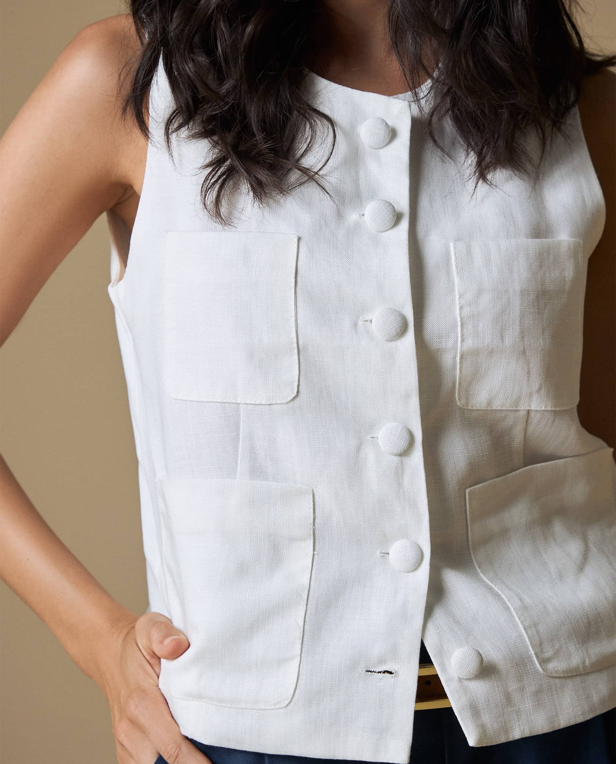 Camisa manga sisa minimalista - Crudo 34_413H221_CRU111001_0