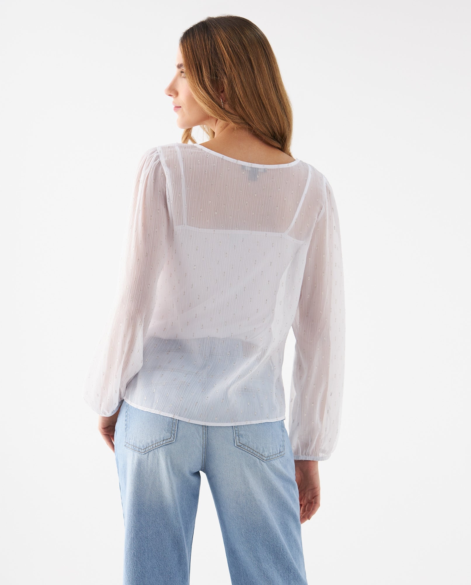 Camisa con detalles brillantes para mujer - Crudo 34_419F043_CRU110602_4