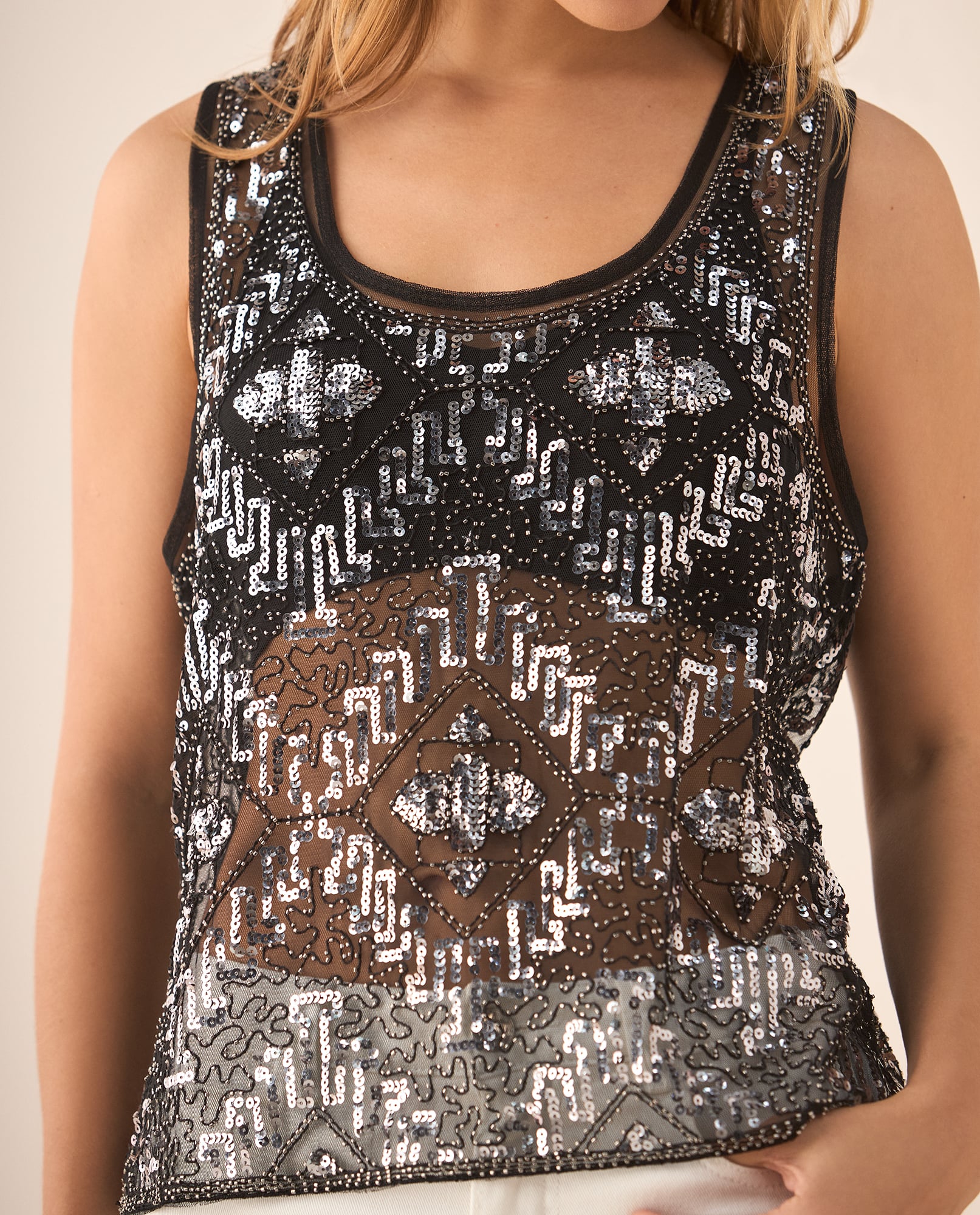 Camisa manga sisa para mujer - Negro 34_419F201_NEG193909_5