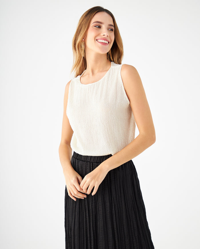 Camisa con apliques decorativos para mujer - Crudo 34_419F203_CRU111001_0