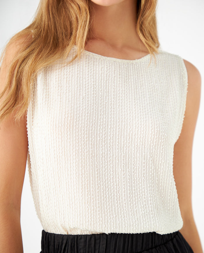 Camisa con apliques decorativos para mujer - Crudo 34_419F203_CRU111001_3