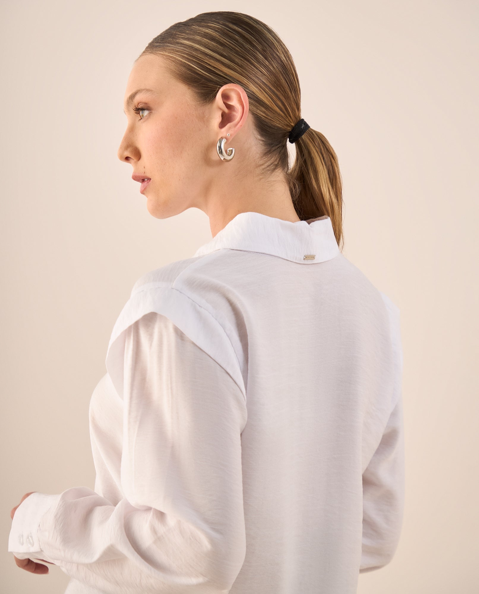 Camisa Blanca Puños Elásticos - Blanco 34_419G004_BLA114001_5