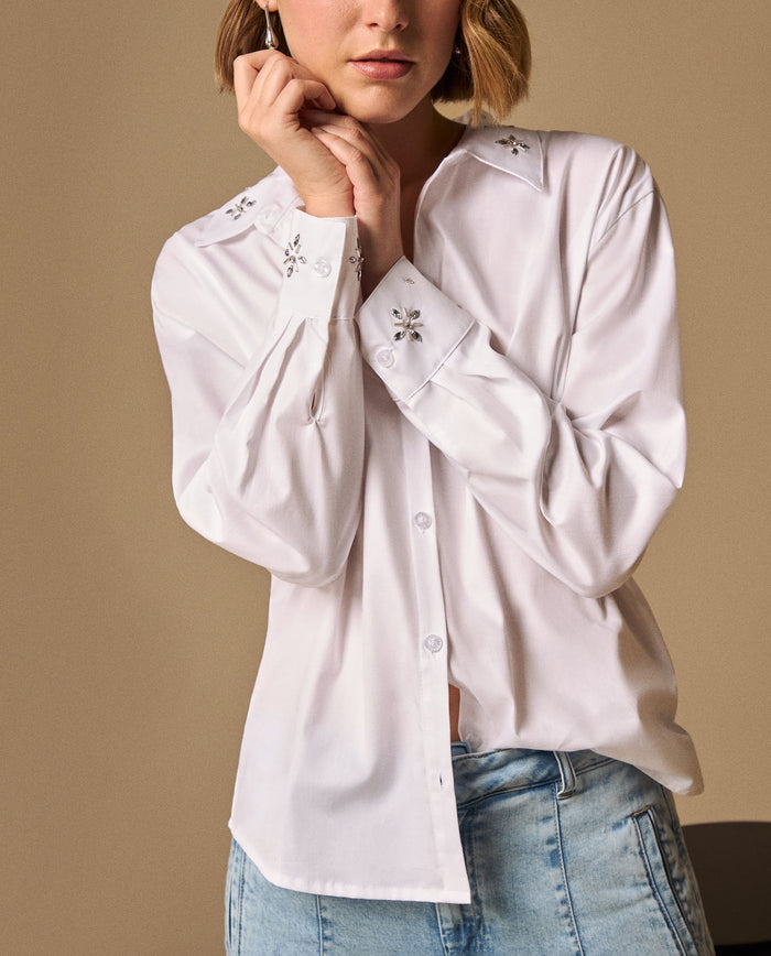 Camisa con Bordados Florales - Blanco 34_419G017_BLA110601_0