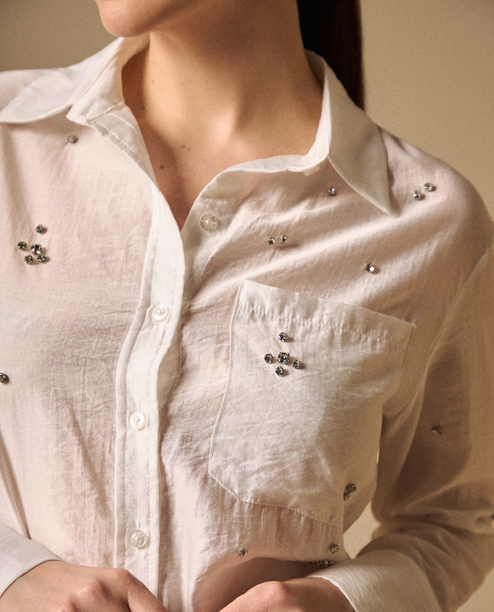 Camisa Blanca con Aplicaciones Brillantes - Blanco 34_419G200_BLA110700_3
