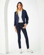 Blazer con detalles bordados para mujer - Azul